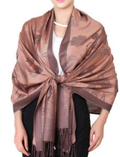 Load image into Gallery viewer, Women's Cashmere Feel Winter Scarf 2 Tone Large Pashmina Shawls and Wraps