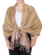 Load image into Gallery viewer, Women's Cashmere Feel Winter Scarf 2 Tone Large Pashmina Shawls and Wraps
