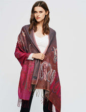 Load image into Gallery viewer, Women's Cashmere Feel Winter Scarf 2 Tone Large Pashmina Shawls and Wraps