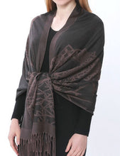 Load image into Gallery viewer, Women's Cashmere Feel Winter Scarf 2 Tone Large Pashmina Shawls and Wraps