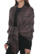 Load image into Gallery viewer, Women's Cashmere Feel Winter Scarf 2 Tone Large Pashmina Shawls and Wraps