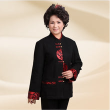 Load image into Gallery viewer, Traditional women's stand collar long sleeve Jacket open front button down coats