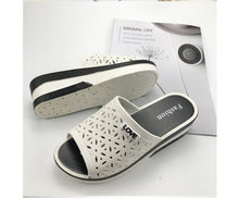 Load image into Gallery viewer, Mid heels slippers, Fashion slippers, Summer slippers