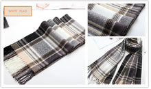 Load image into Gallery viewer, Pashmina Winter warm plaid scarves Tartan Wrap Shawl for Women