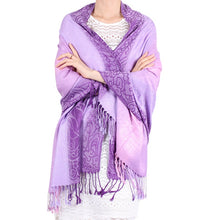 Load image into Gallery viewer, Women‘s silky gradient colors leopard pattern Pashmina Shawl/Wrap/Scarves