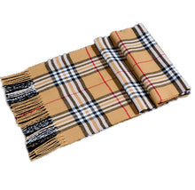 Load image into Gallery viewer, Pashmina Winter Tartan Scarf Warm Cashmere Wrap Shawl for Men & Women