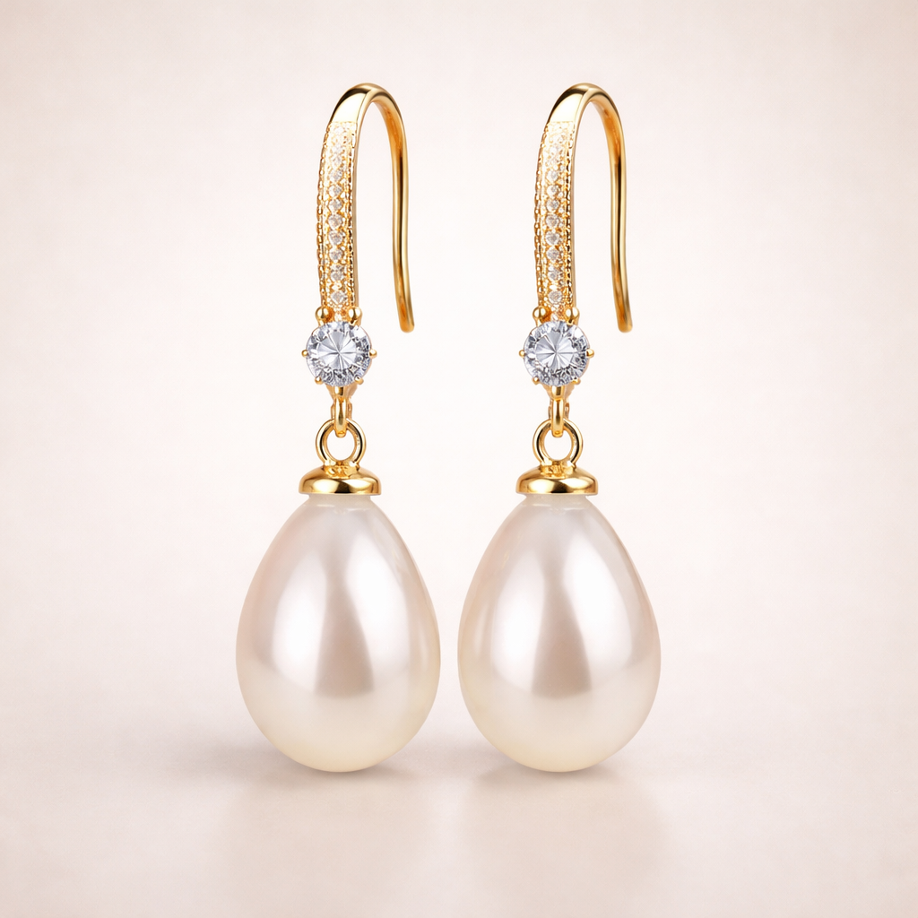 Elegant Faux Pearl Drop Earrings – Classic & Versatile Jewelry