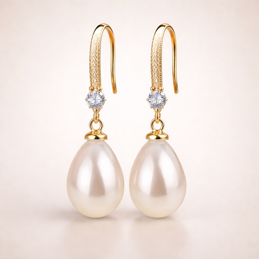 Elegant Faux Pearl Drop Earrings – Classic & Versatile Jewelry