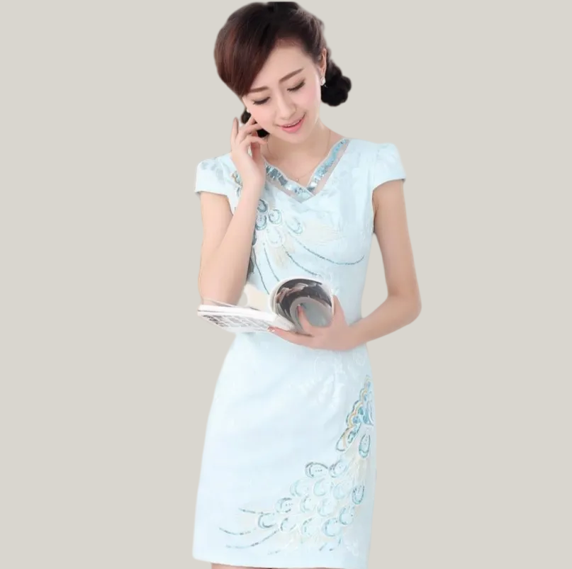 Slim Fit Cheongsam Dress – Final Sale