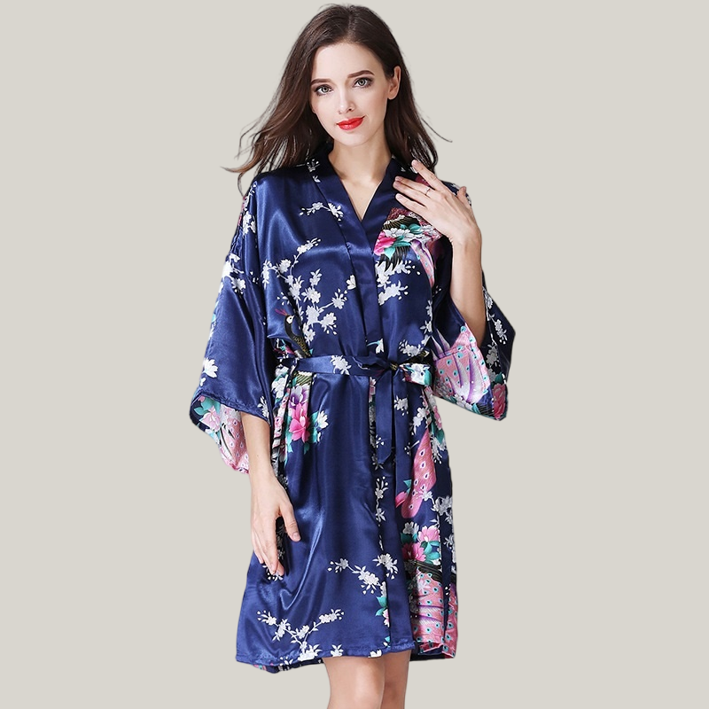Women’s Floral Silky Robe – Soft, Lightweight & Comfortable Lounge Wear