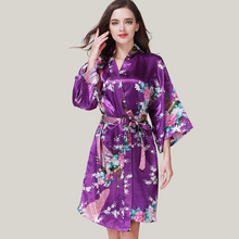 Load image into Gallery viewer, Women’s Floral Silky Robe – Soft, Lightweight &amp; Comfortable Lounge Wear
