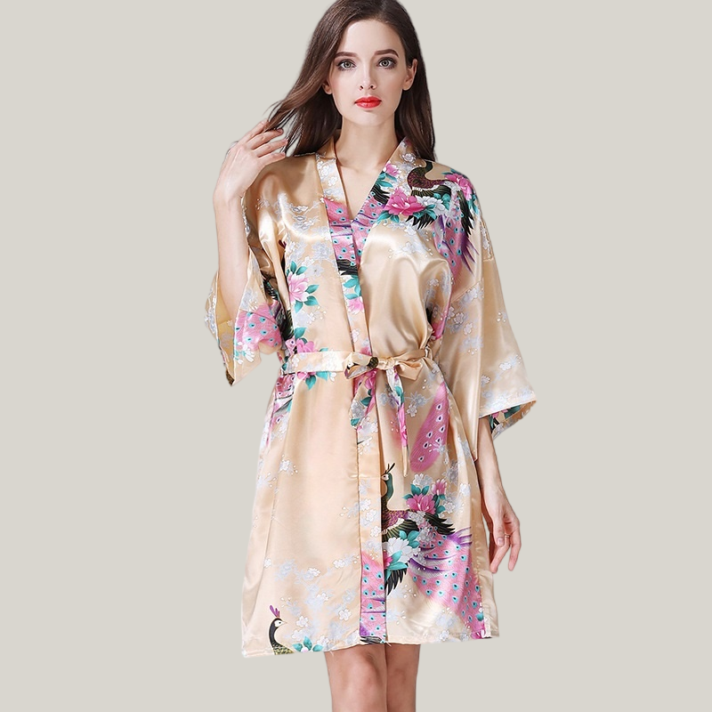 Women’s Floral Silky Robe – Soft, Lightweight & Comfortable Lounge Wear