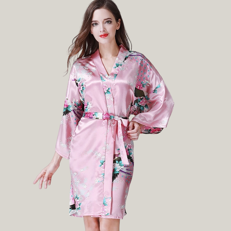 Women’s Floral Silky Robe – Soft, Lightweight & Comfortable Lounge Wear