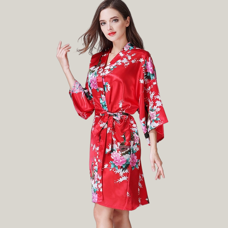 Women’s Floral Silky Robe – Soft, Lightweight & Comfortable Lounge Wear