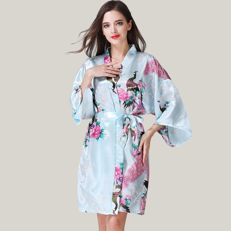 Women’s Floral Silky Robe – Soft, Lightweight & Comfortable Lounge Wear