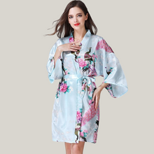 Load image into Gallery viewer, Women’s Floral Silky Robe – Soft, Lightweight &amp; Comfortable Lounge Wear

