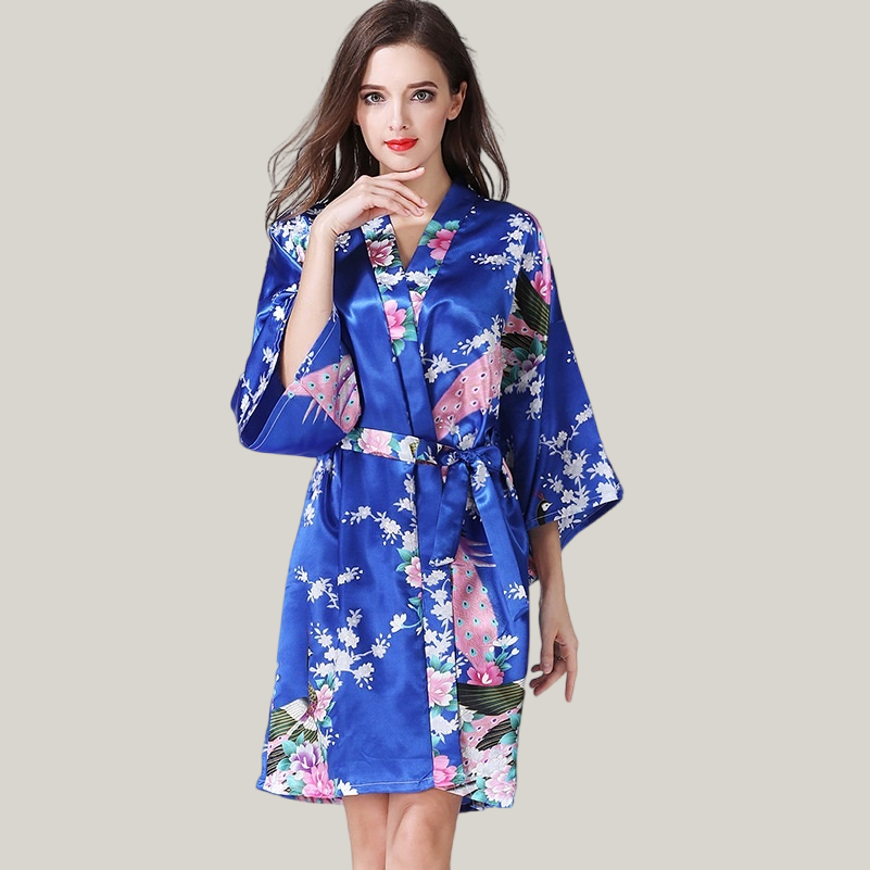 Women’s Floral Silky Robe – Soft, Lightweight & Comfortable Lounge Wear
