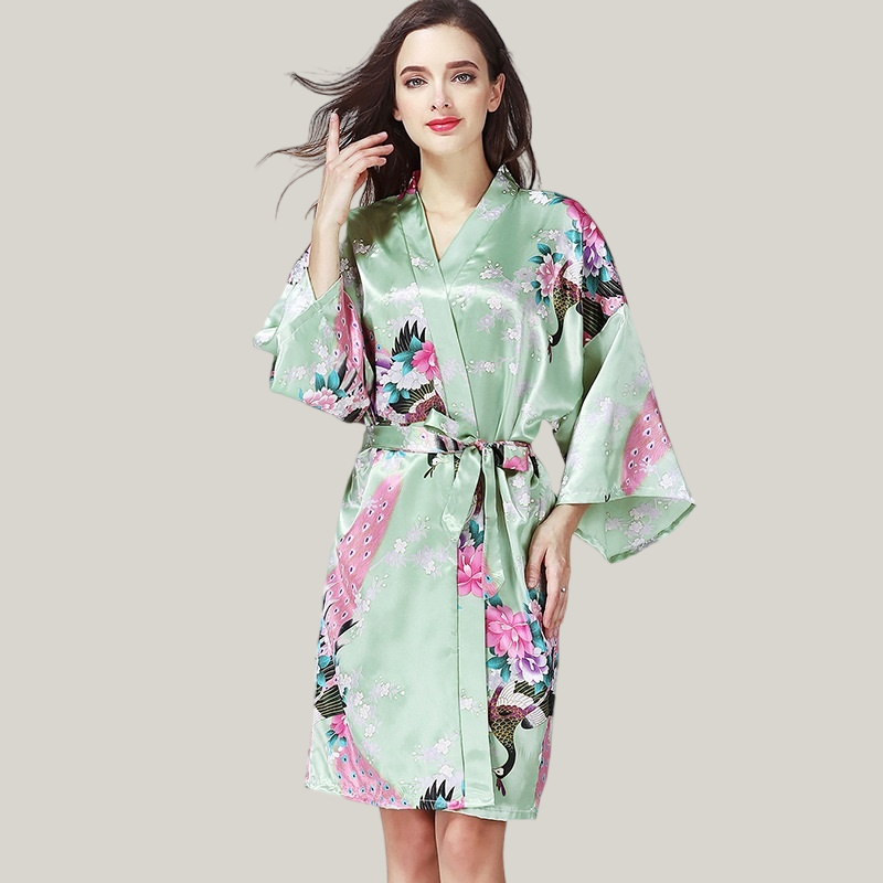 Women’s Floral Silky Robe – Soft, Lightweight & Comfortable Lounge Wear