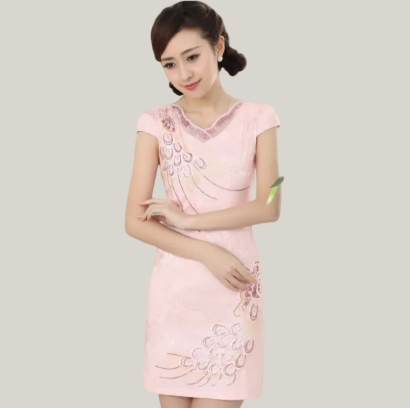 Slim Fit Cheongsam Dress – Final Sale