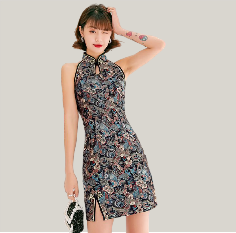 Trendy Short Cheongsam Qipao Dress