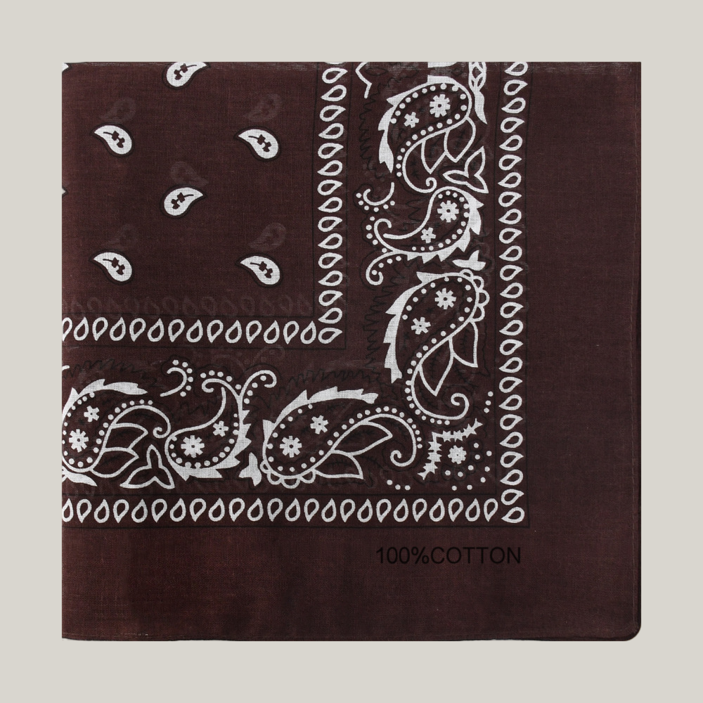 Cotton Bandana Head Scarf – Soft Paisley Print, Multi-Use