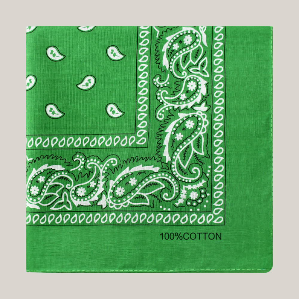 Cotton Bandana Head Scarf – Soft Paisley Print, Multi-Use