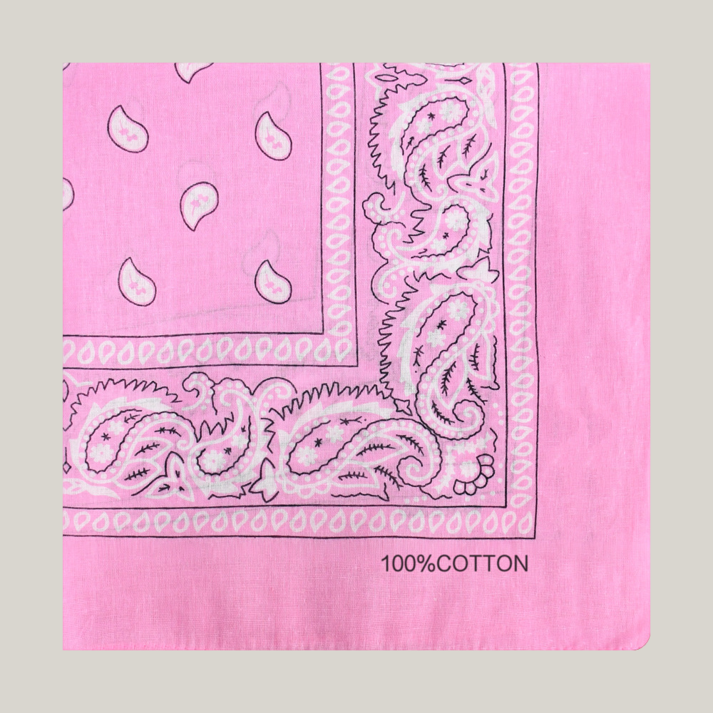 Cotton Bandana Head Scarf – Soft Paisley Print, Multi-Use