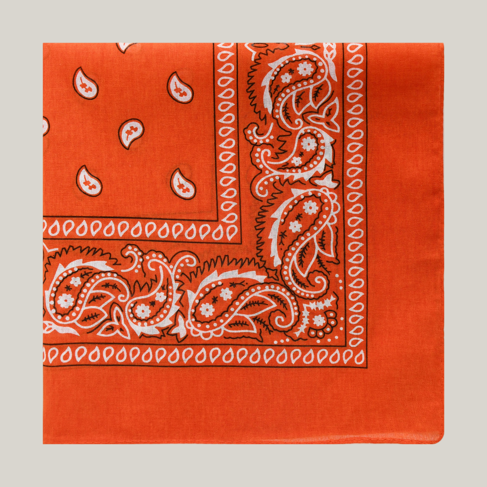 Cotton Bandana Head Scarf – Soft Paisley Print, Multi-Use