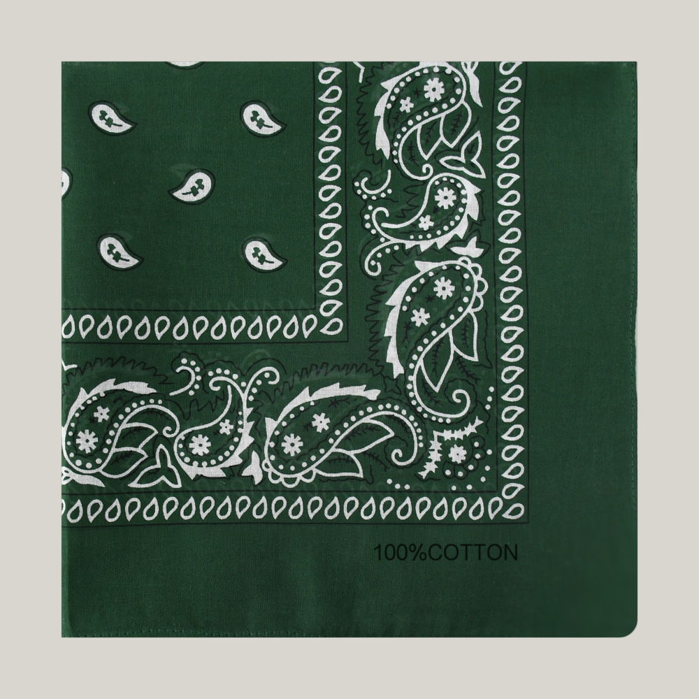 Cotton Bandana Head Scarf – Soft Paisley Print, Multi-Use