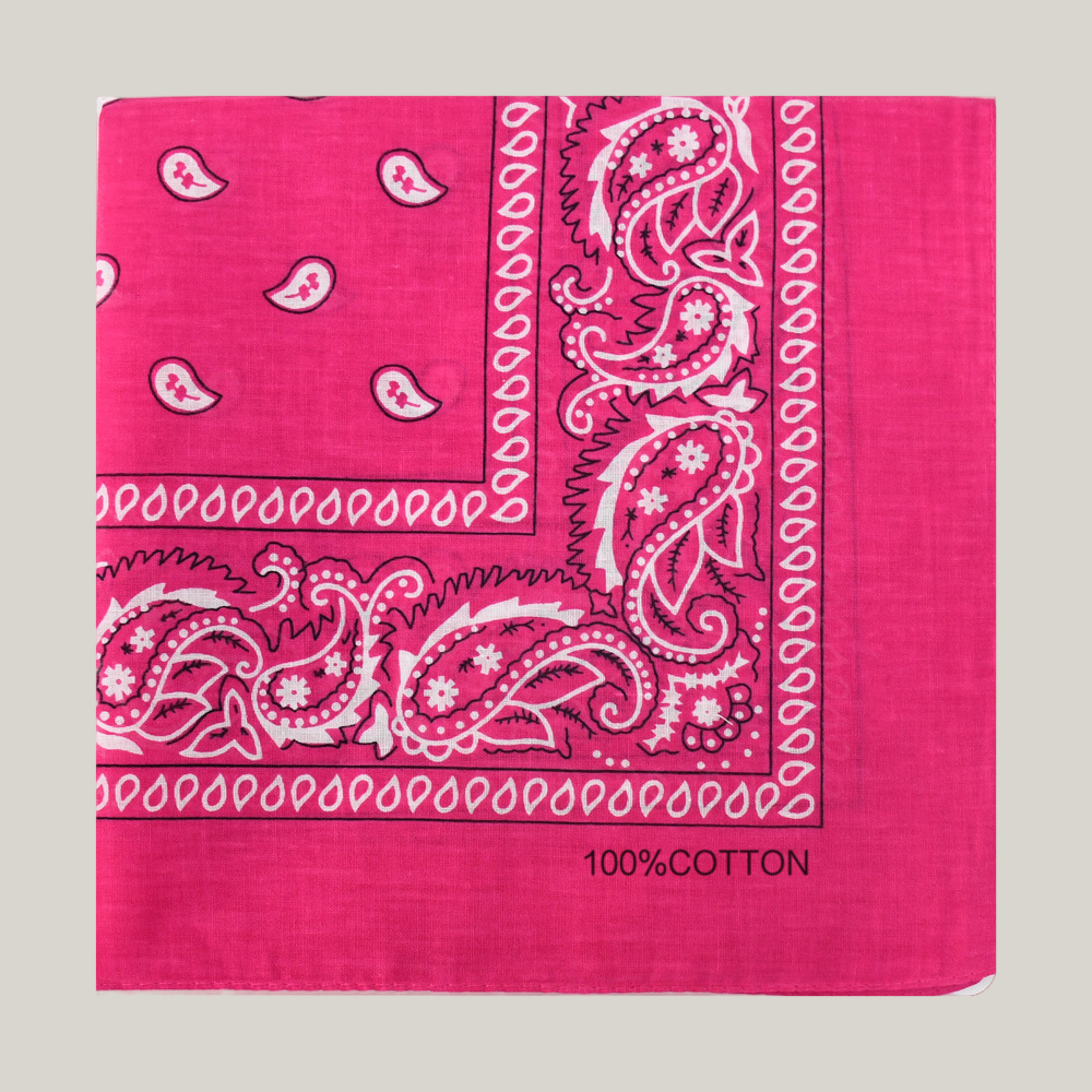 Cotton Bandana Head Scarf – Soft Paisley Print, Multi-Use
