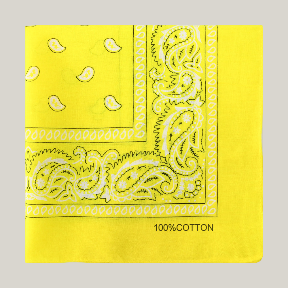 Cotton Bandana Head Scarf – Soft Paisley Print, Multi-Use