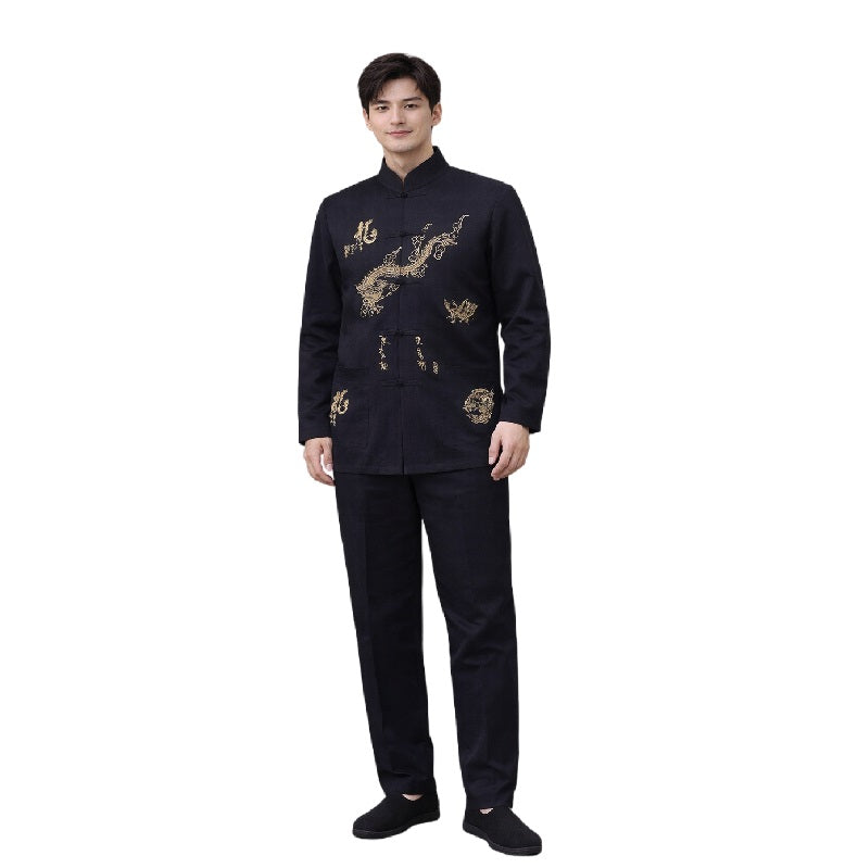 Men’s Traditional Chinese Tang Suit Set – Lightweight Breathable Kung Fu / Tai Chi Outfit