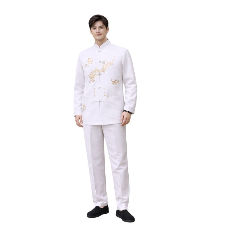 Men’s Traditional Chinese Tang Suit Set – Lightweight Breathable Kung Fu / Tai Chi Outfit