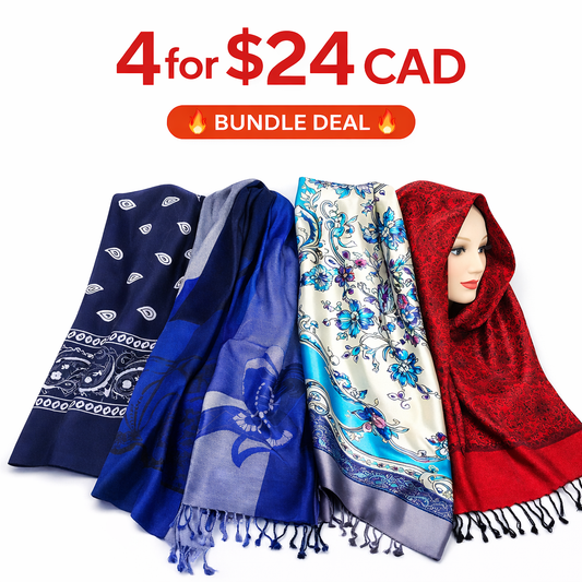 4 Scarves Bundle Deal – Mix & Match Styles | Only $24 CAD