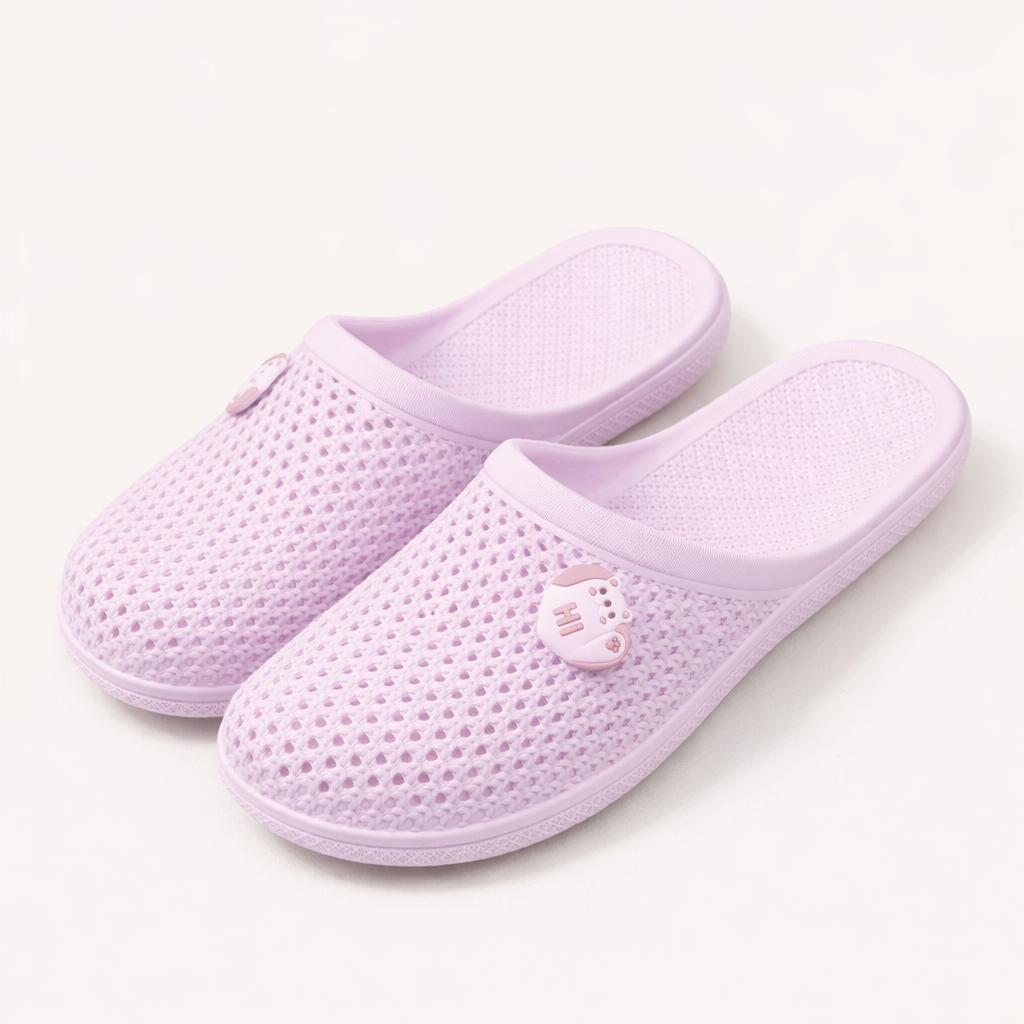 Breathable Closed-Toe Mesh Slippers – Soft, Lightweight & Non-Slip Comfort Shoes