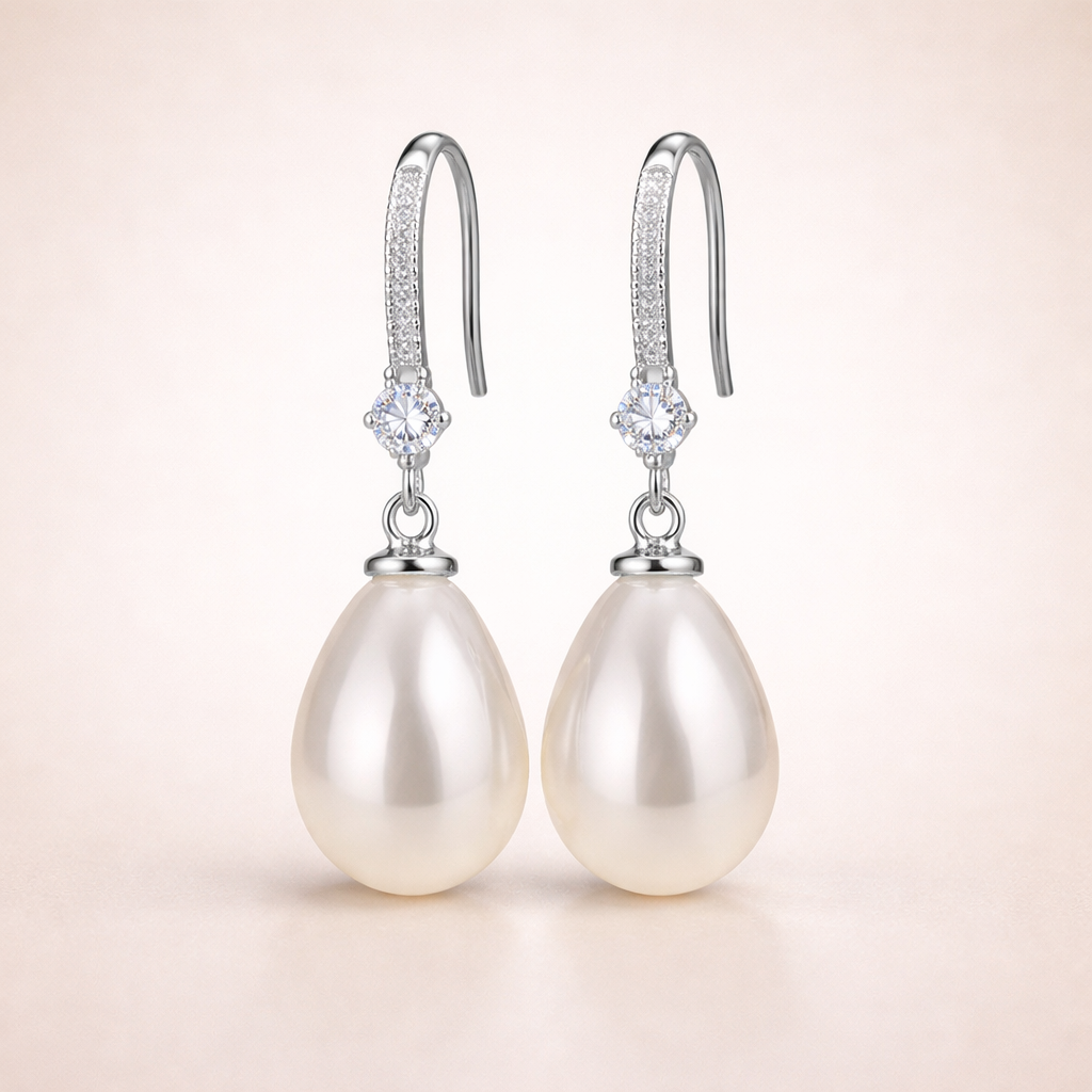 Elegant Faux Pearl Drop Earrings – Classic & Versatile Jewelry