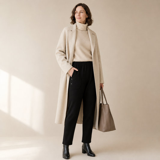 Women's Fleece-Lined Winter Pants – Soft Warm Stretch Trousers
