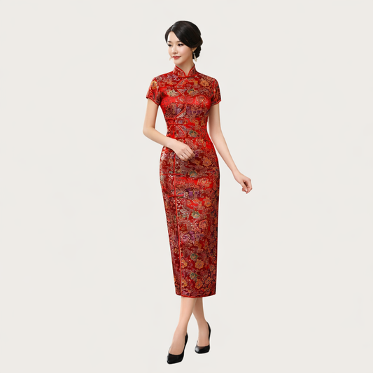 Luxury Cheongsam  10 Side Buttons
