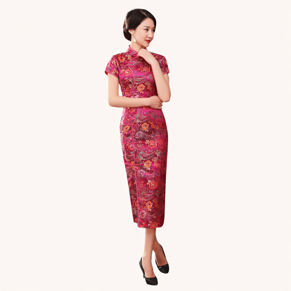 Luxury Cheongsam  10 Side Buttons
