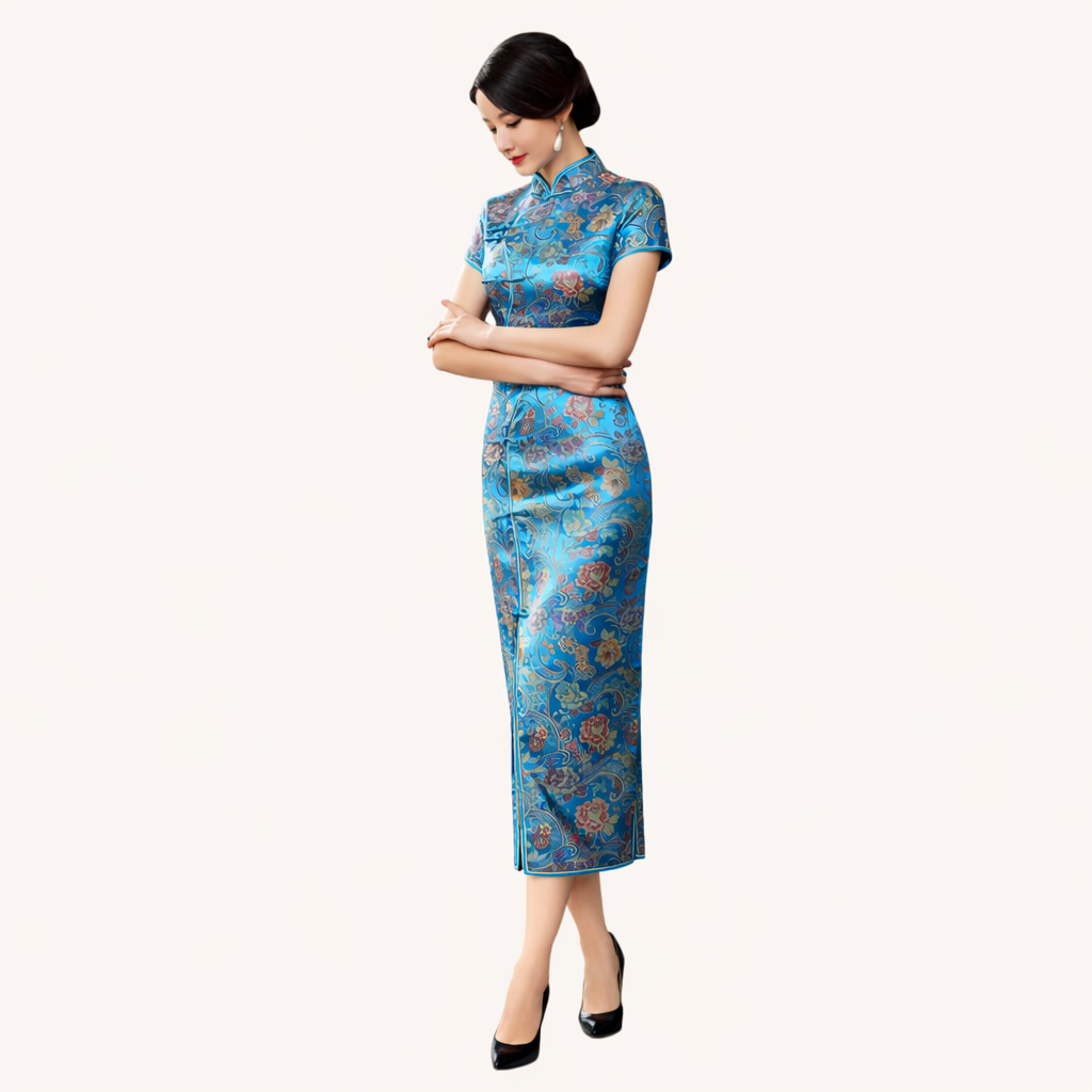 Luxury Cheongsam  10 Side Buttons