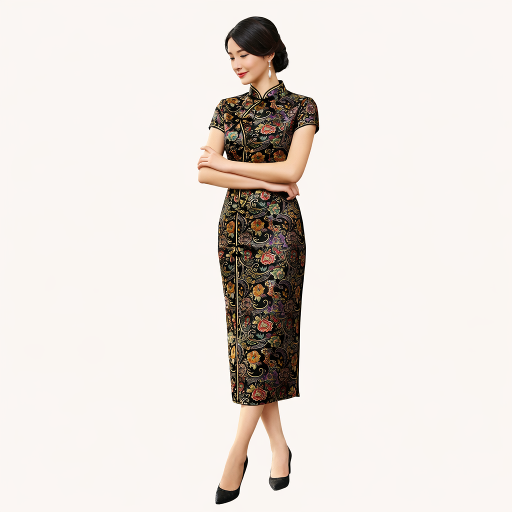 Luxury Cheongsam  10 Side Buttons