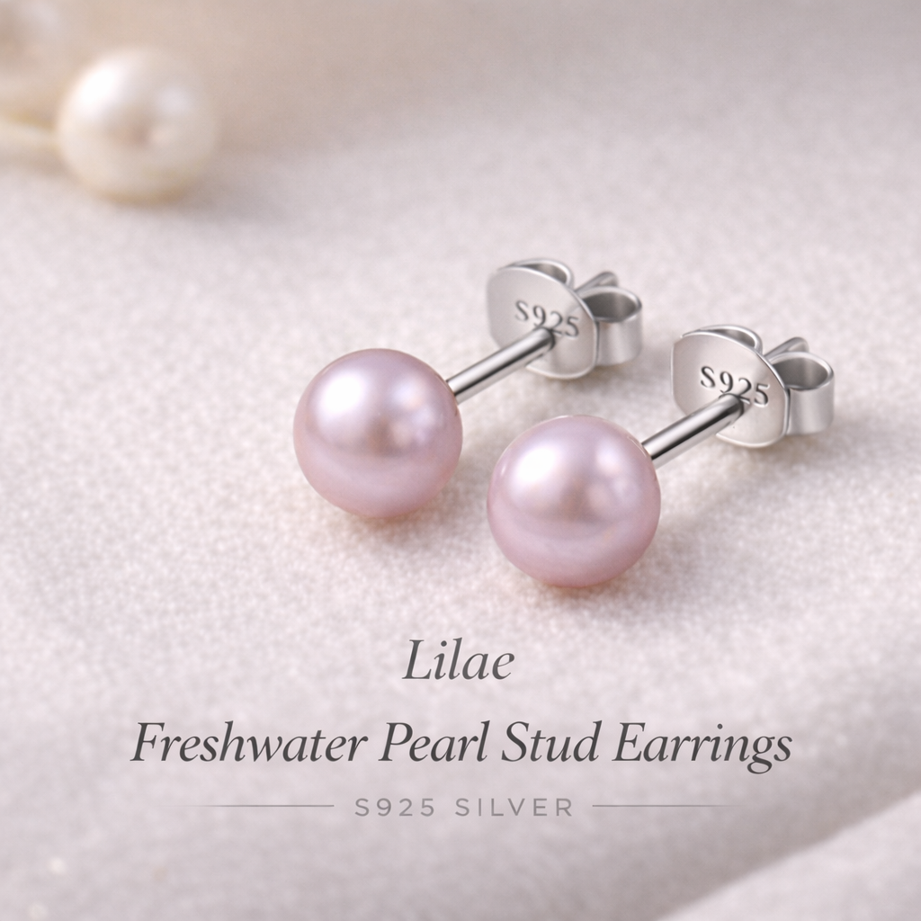 S925 Freshwater Pearl Stud Earrings – Suzhou Classic Elegance