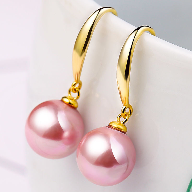 Classic Round Faux Pearl Earrings – Elegant & Everyday Style
