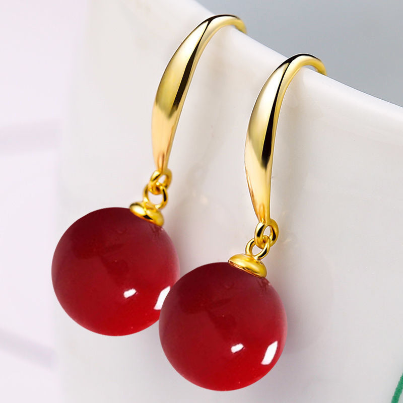 Classic Round Faux Pearl Earrings – Elegant & Everyday Style
