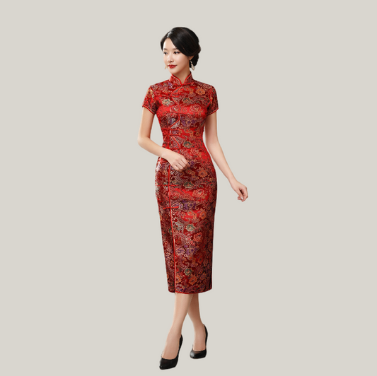 Luxury Cheongsam  10 Side Buttons