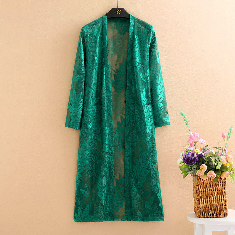 Fashion Cardigan in lace, long lace dresses