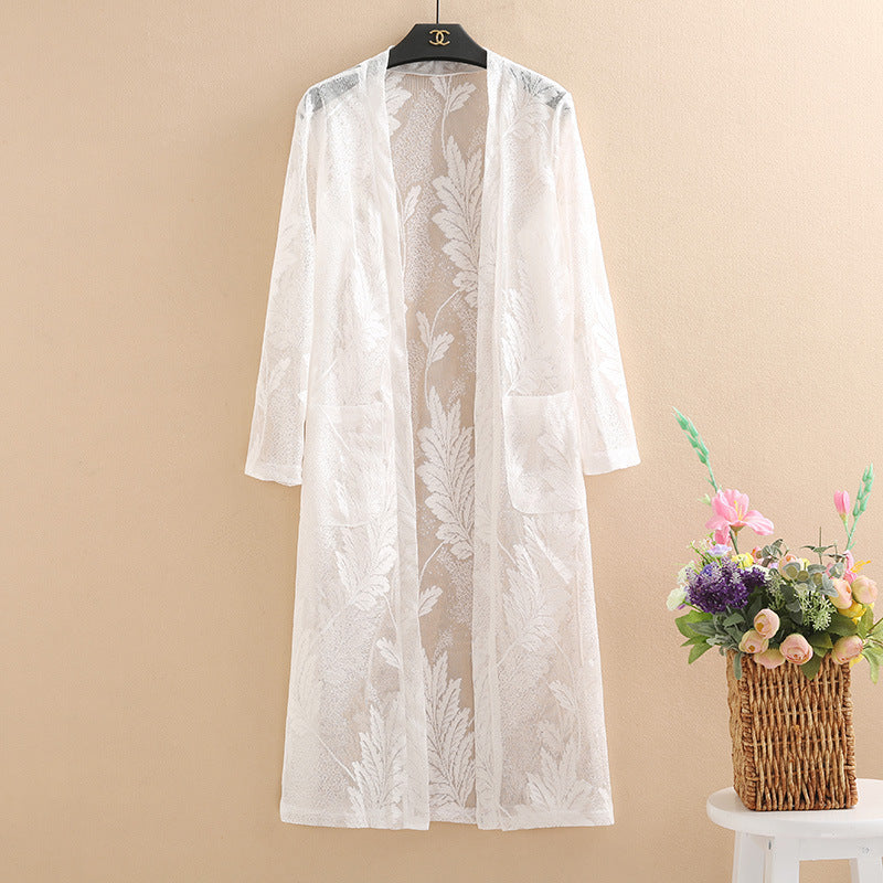 Fashion Cardigan in lace, long lace dresses
