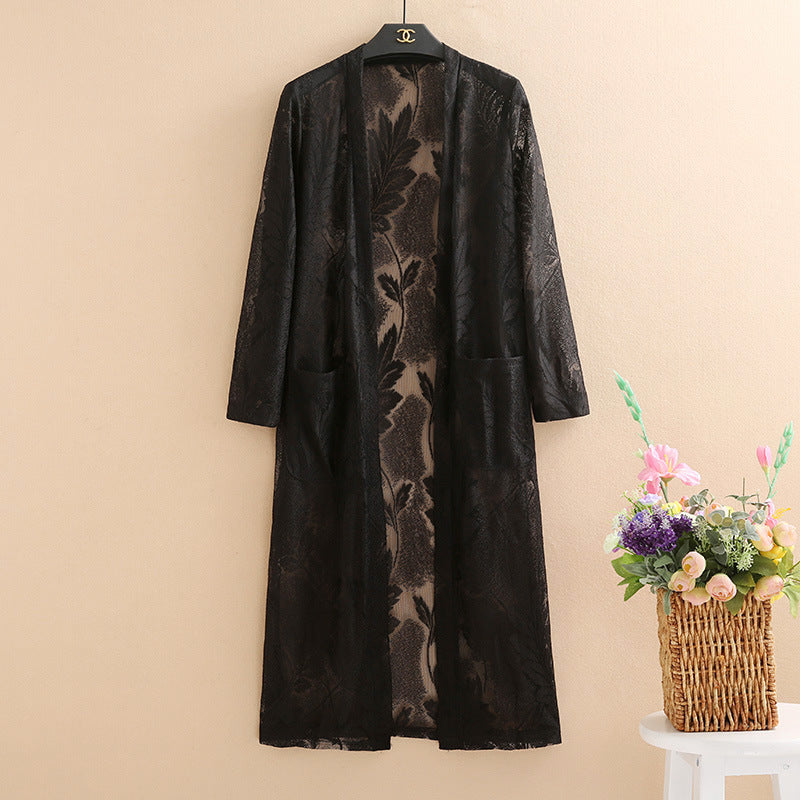 Fashion Cardigan in lace, long lace dresses