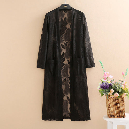 Fashion Cardigan in lace, long lace dresses