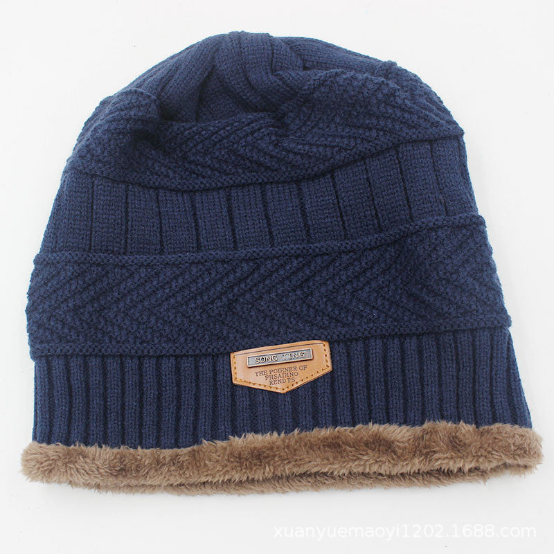Winter Unisex chunky cable  Knit warm Beanie hats fleece lining caps